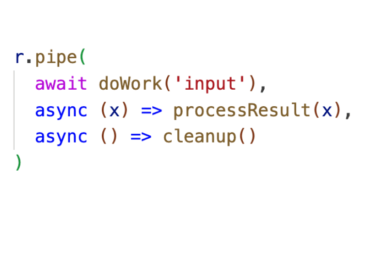 code showing a functional pipe pattern